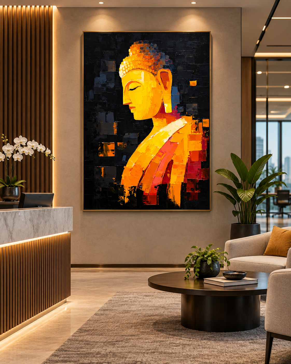 Abstract Buddha In Oil Painting Style | Digital Artwork