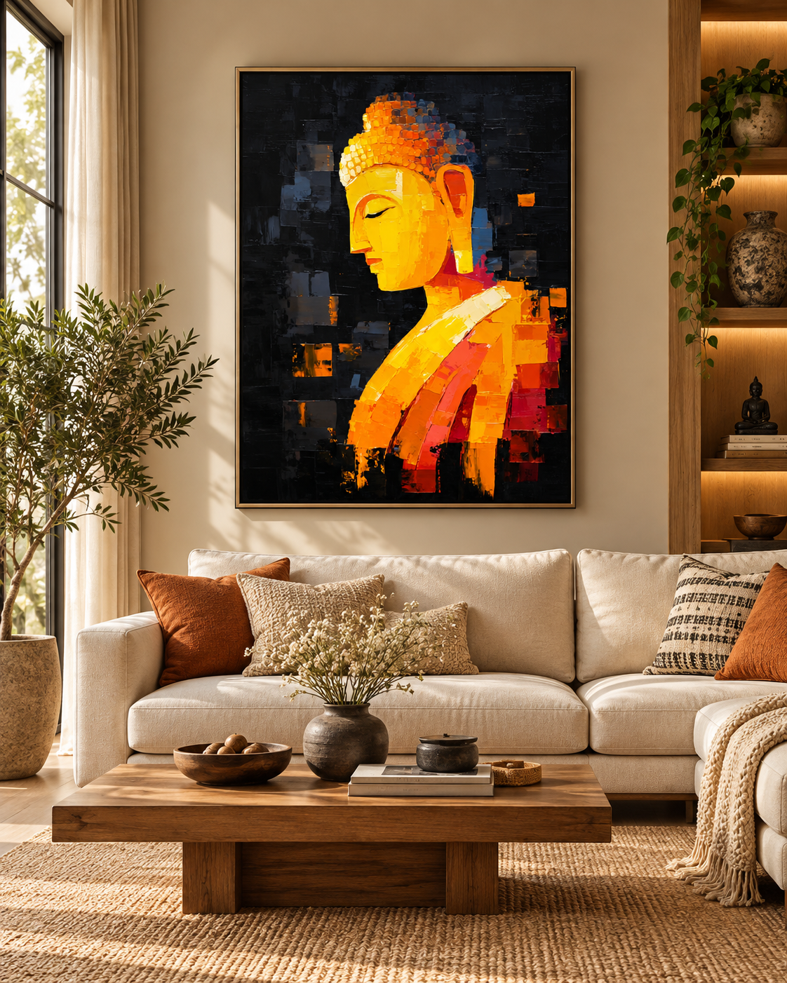 Abstract Buddha In Oil Painting Style | Digital Artwork