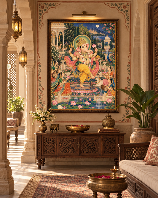 Lord Ganesha Divine Celebration | Digital Artwork