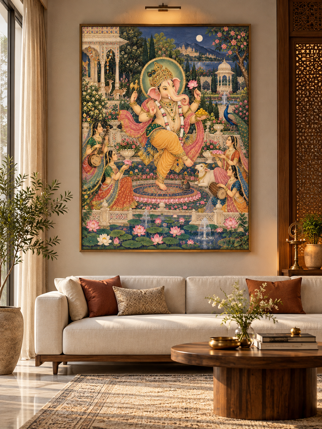 Lord Ganesha Divine Celebration | Digital Artwork