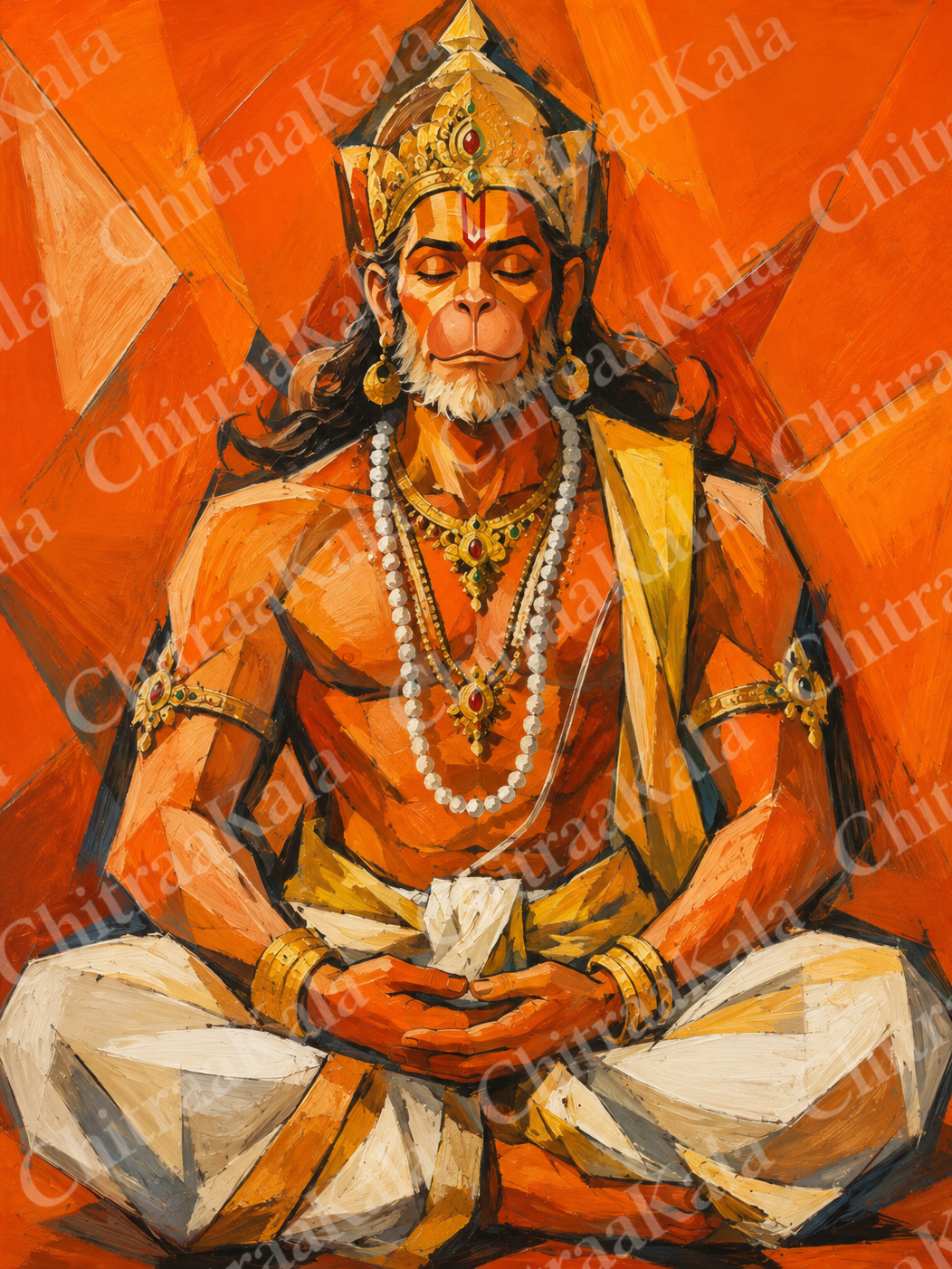 Lord Hanuman – Divine Strength & Inner Peace |Digital Artwork