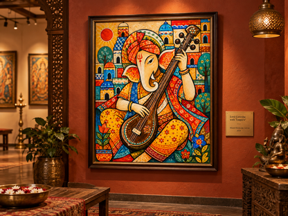 Lord Ganesha’s Melody | Digital Artwork Download