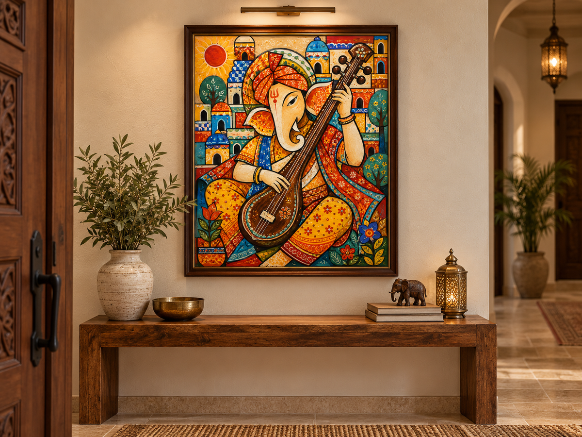 Lord Ganesha’s Melody | Digital Artwork Download