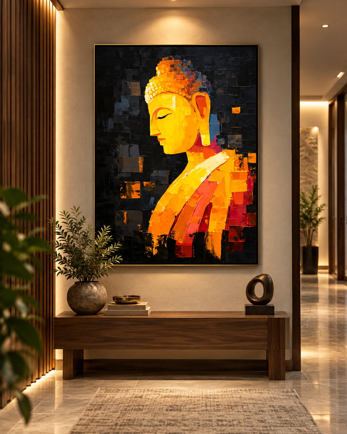 Abstract Buddha In Oil Painting Style | Digital Artwork