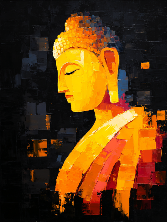 Abstract Buddha In Oil Painting Style | Digital Artwork