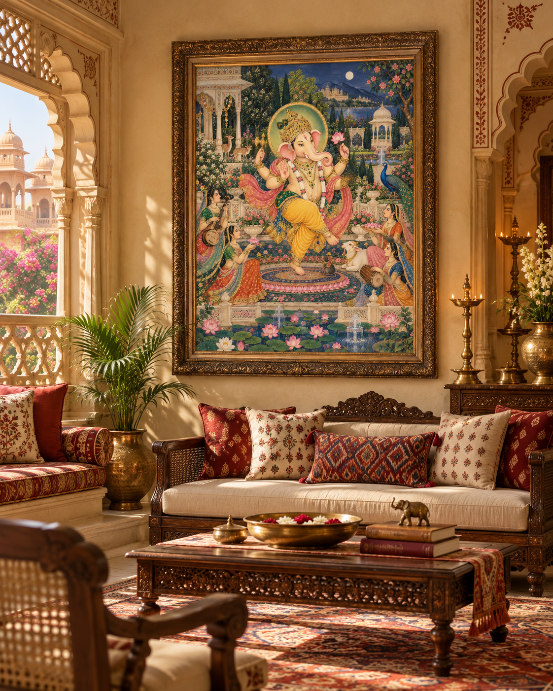 Lord Ganesha Divine Celebration | Digital Artwork