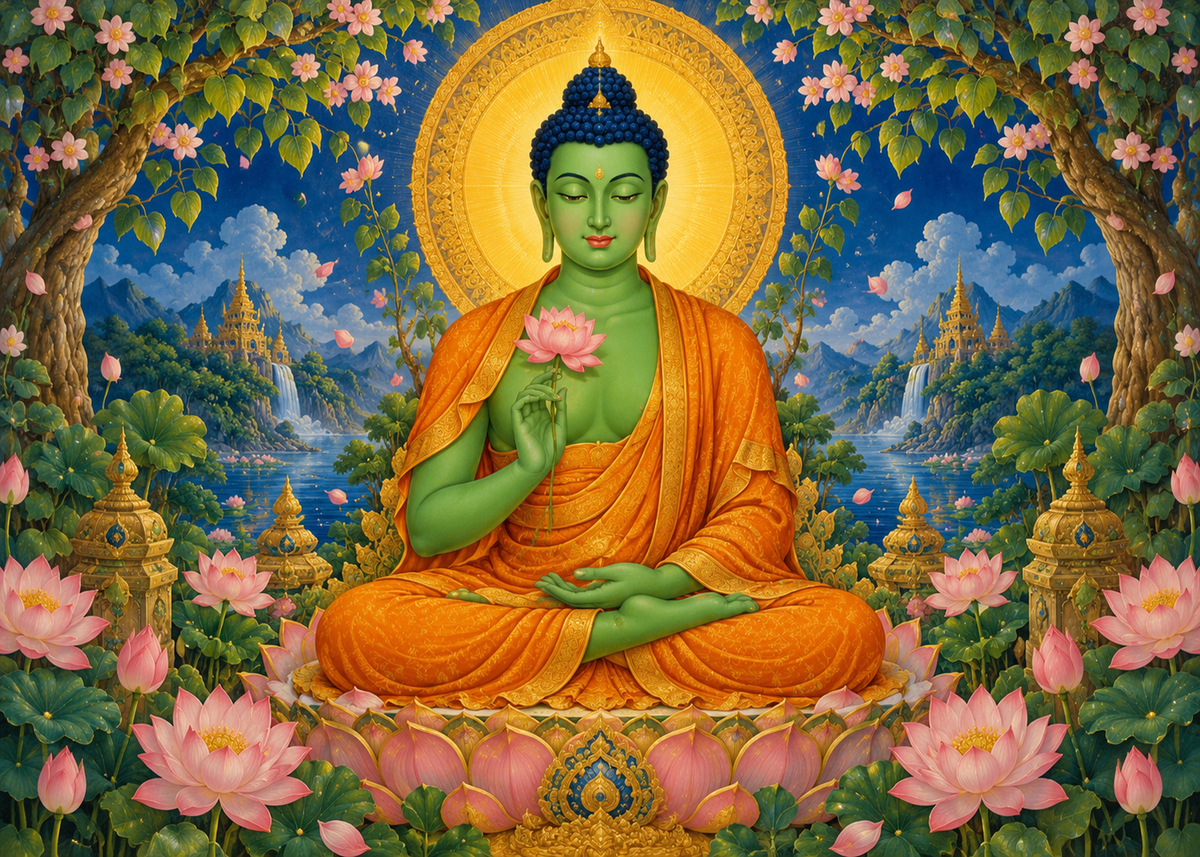 Emerald Buddha | Digital Artwork