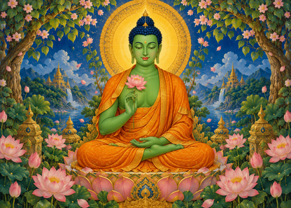 Emerald Buddha | Digital Artwork
