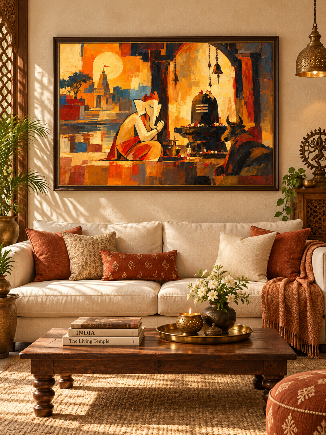 Lord Ganesha Praying Lord Shiva | Digital Artwork