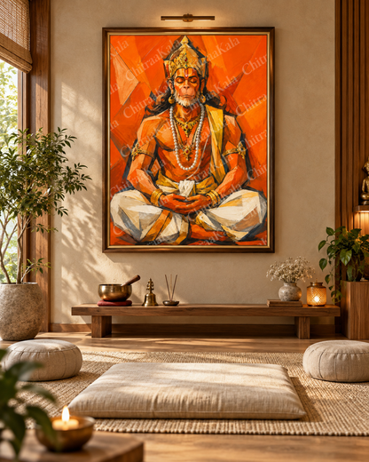 Lord Hanuman – Divine Strength & Inner Peace |Digital Artwork