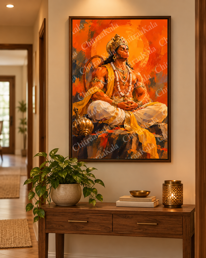 Lord Hanuman Meditating | Digital Artwork