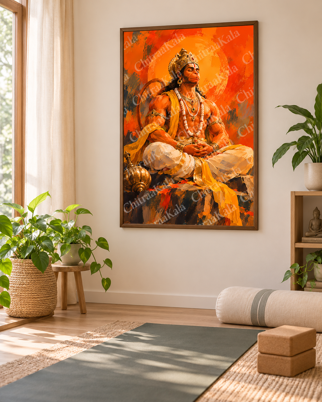 Lord Hanuman Meditating | Digital Artwork