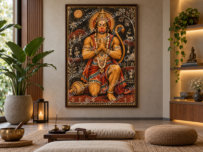 Lord Hanuman in folk art | Digital Artwork