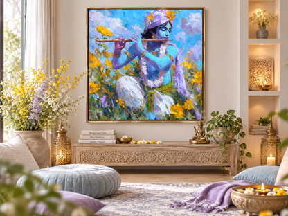 Lord Krishna - Playing his Flute | Digital artwork
