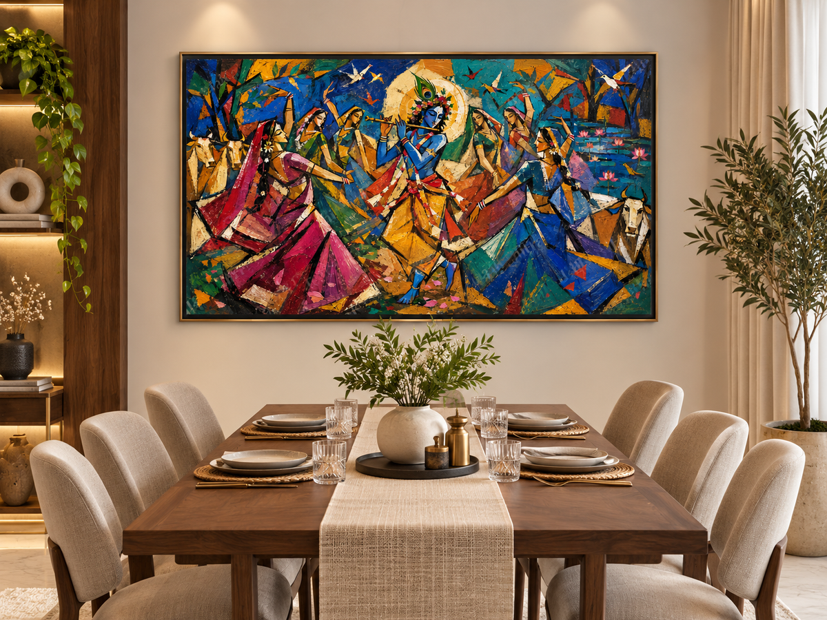 Raas-Leela Oil Painting Style | Digital Artwork