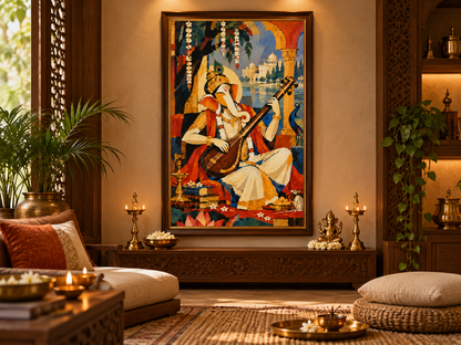 Lord Ganesha’s Divine Melody | Digital Artwork