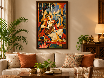 Lord Ganesha’s Divine Melody | Digital Artwork